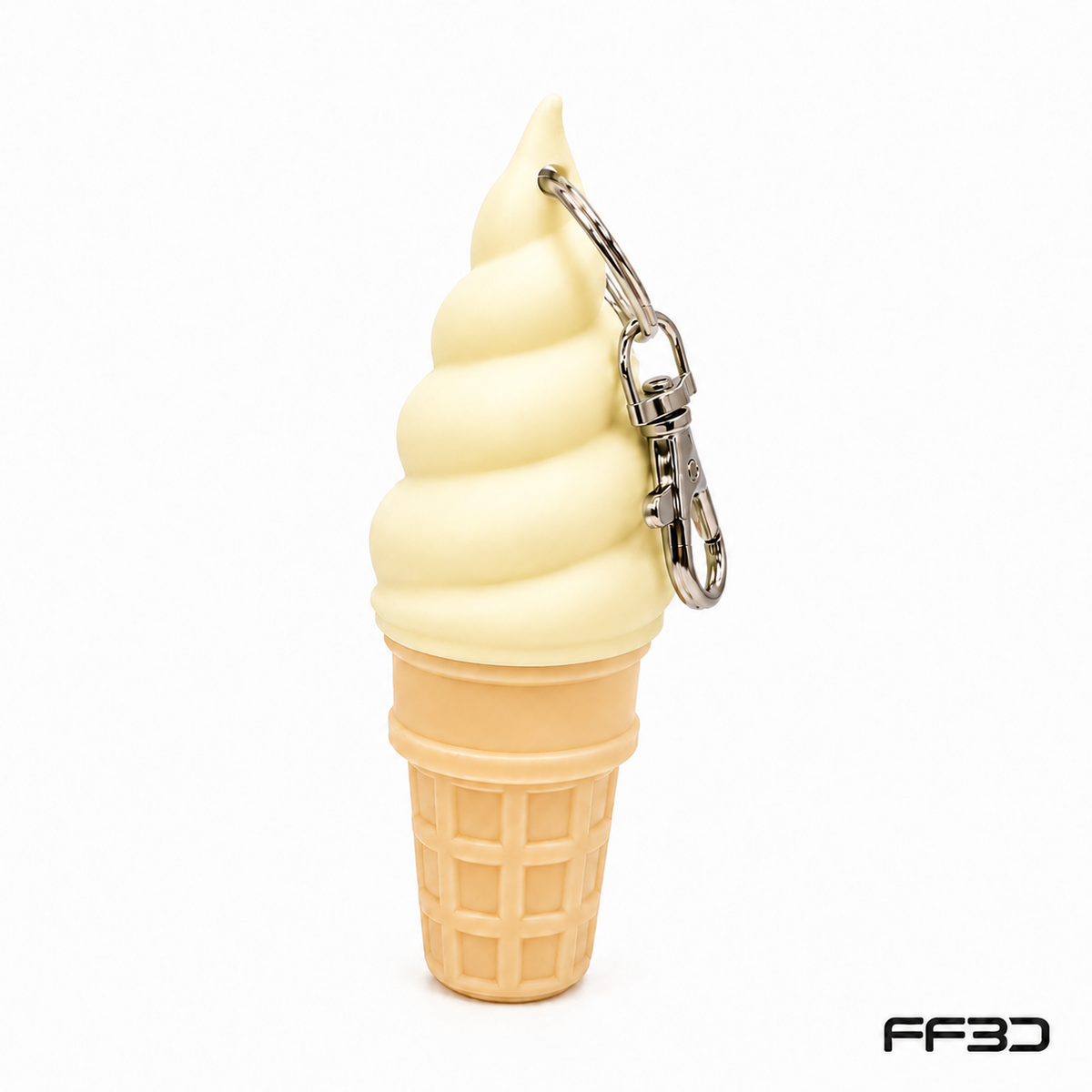 Ice Cream Cone Balm Holder Keychain