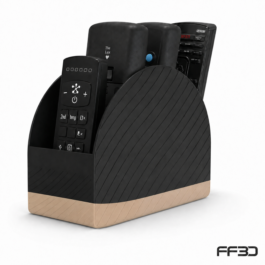 Remote Control Holder – 4 Compartment Modern Organizer