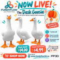 The Desk Goosie 7-inch mini porch-goose-inspired desk companion by Fundy Flow 3D