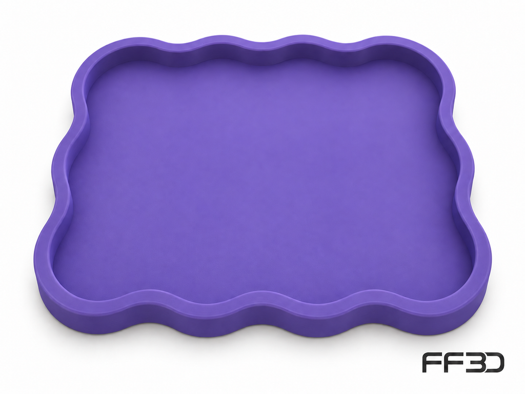 Purple wavy-edge play tray
